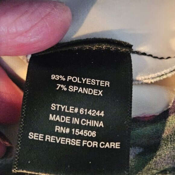 Colleen Lopez Ladies  Green Floral Print Bomber Jacket Size M - Picture 8 of 9